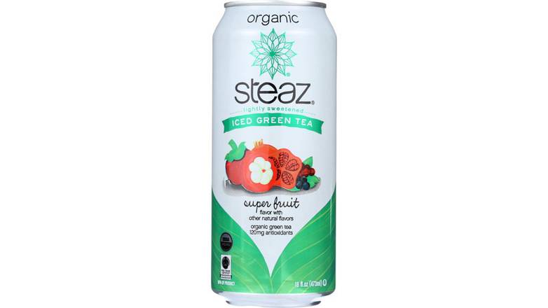 Order Steaz Organic Ice Tea Superfruit food online from Trumbull Mobil store, Trumbull on bringmethat.com