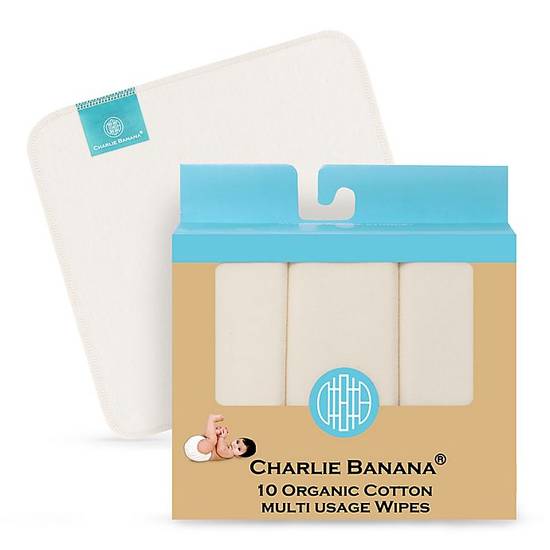 Order Charlie Banana® 10-Count Organic Cotton Wipes food online from Buybuy Baby store, Mason on bringmethat.com