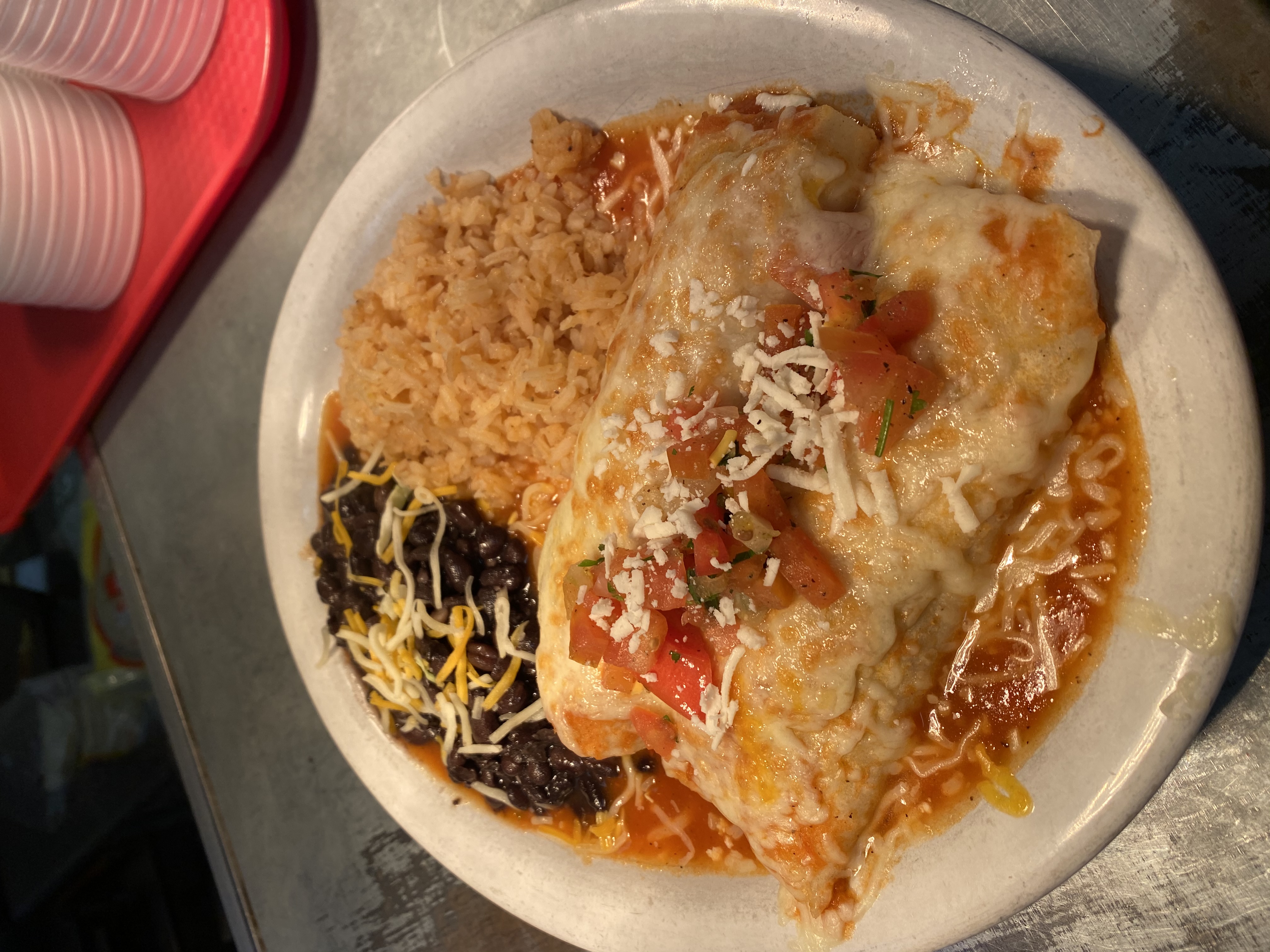 Order Enchiladas Rojas food online from Mexicali Grill store, Modesto on bringmethat.com