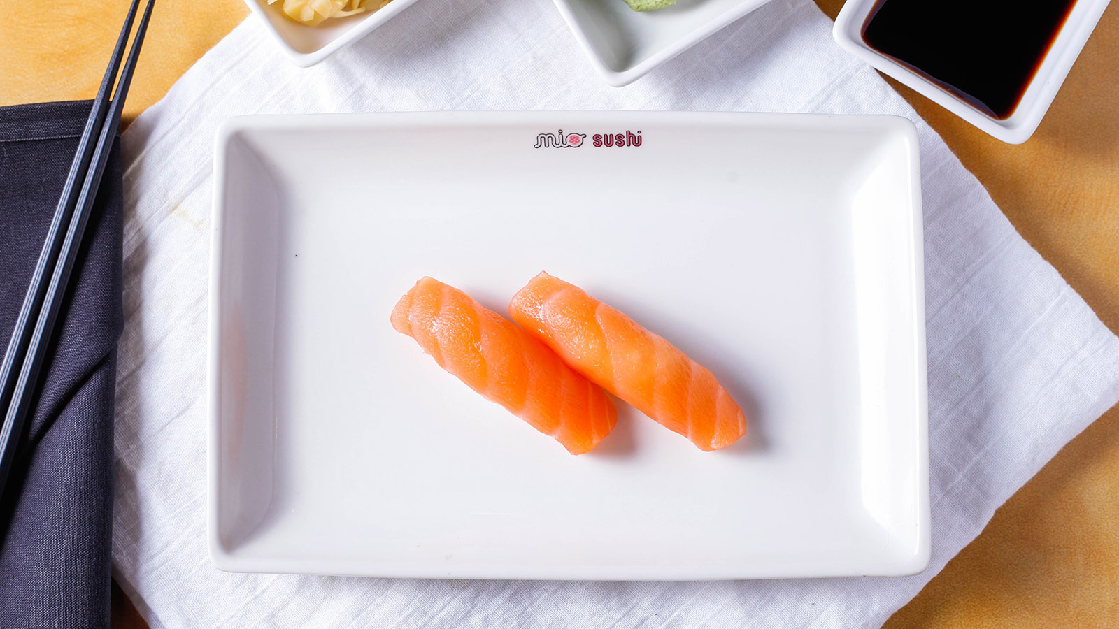 Order Salmon Nigiri food online from Mio Sushi store, Bend on bringmethat.com