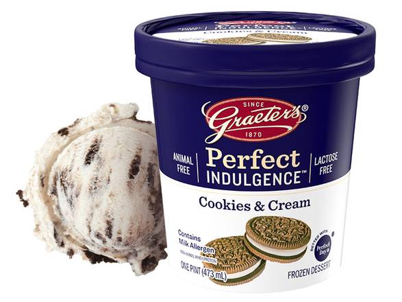 Order Perfect Indulgence™ Cookies & Cream Pint food online from Graeter's Ice Cream store, New Albany on bringmethat.com