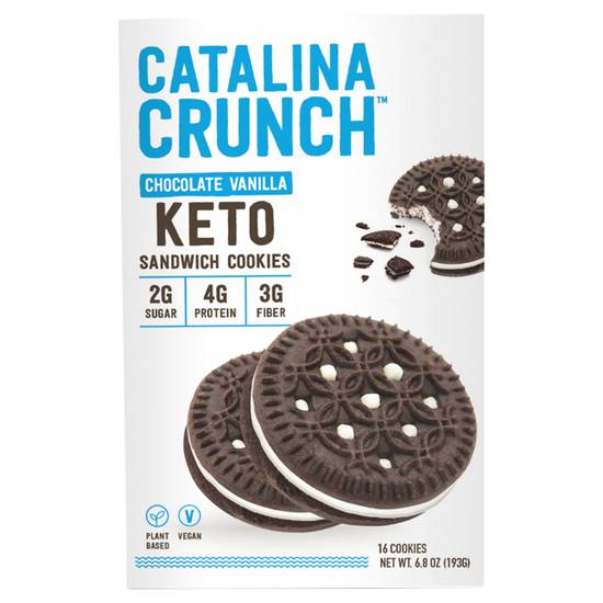 Order Catalina Crunch Chocolate Vanilla Sandwich Cookie 6.8oz food online from Everyday Needs by Gopuff store, Tracy on bringmethat.com