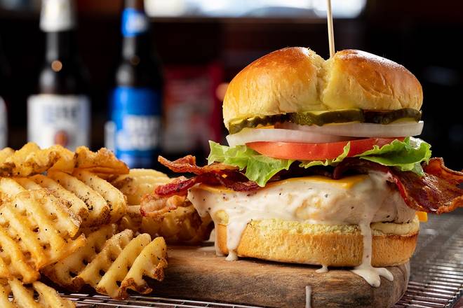 Order Grilled Parmesan Peppercorn Bacon Chicken Sandwich food online from Logans Roadhouse store, McDonough on bringmethat.com