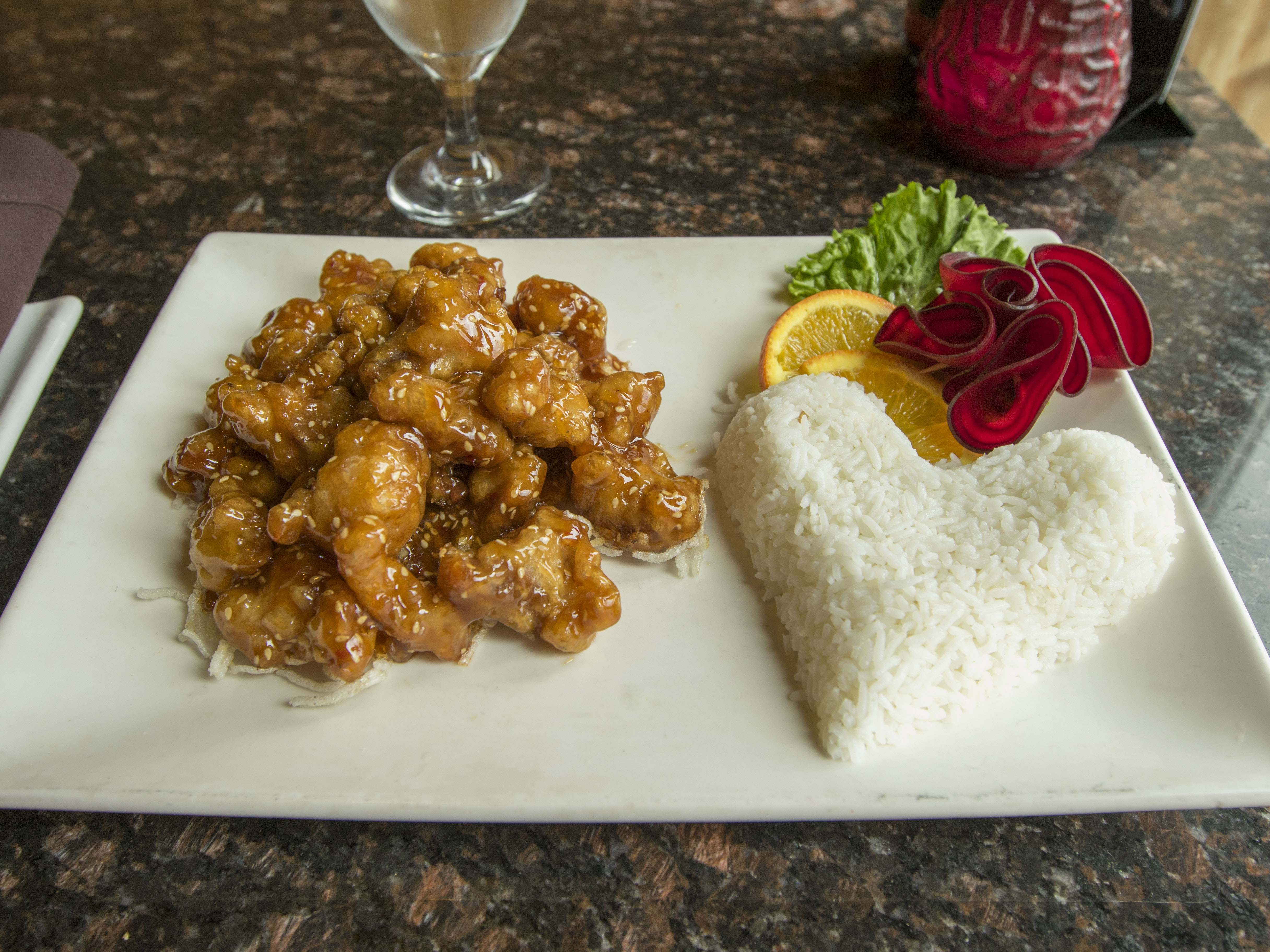Order Sesame Chicken Dinner food online from Purple Ginger Asian Fusion store, Lakewood on bringmethat.com