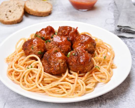 Order The Spaghetti and Meatballs food online from The Pasta Story store, San Mateo on bringmethat.com