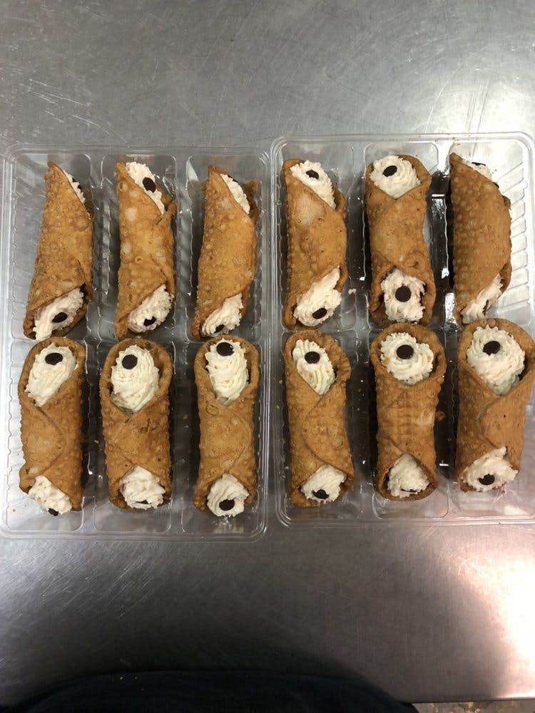 Order Cannoli - 3 Pieces food online from Italian Pie & Bakery store, Waveland on bringmethat.com