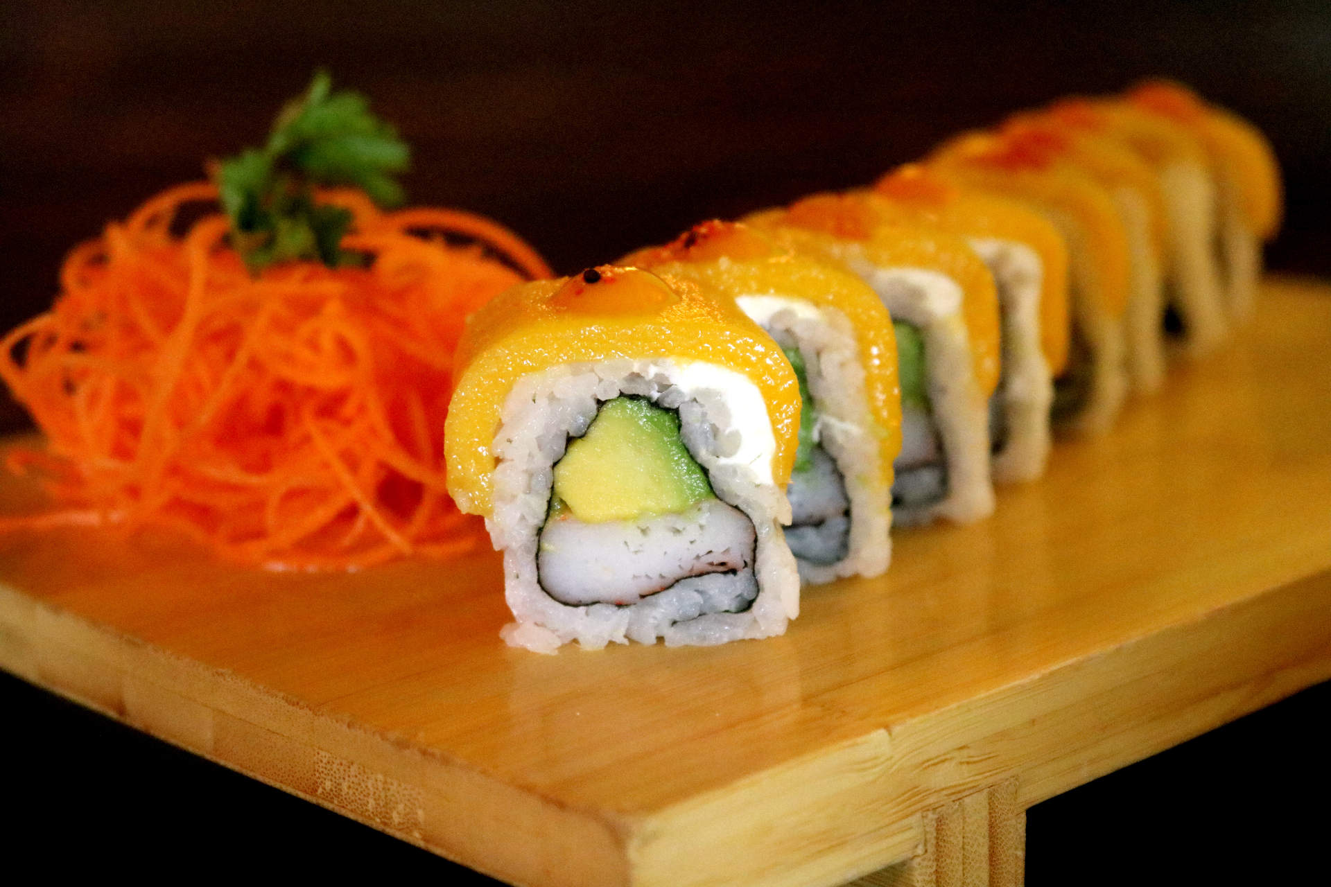 Order Amazing Sunshine Roll food online from Ootori Sushi store, Rochester on bringmethat.com