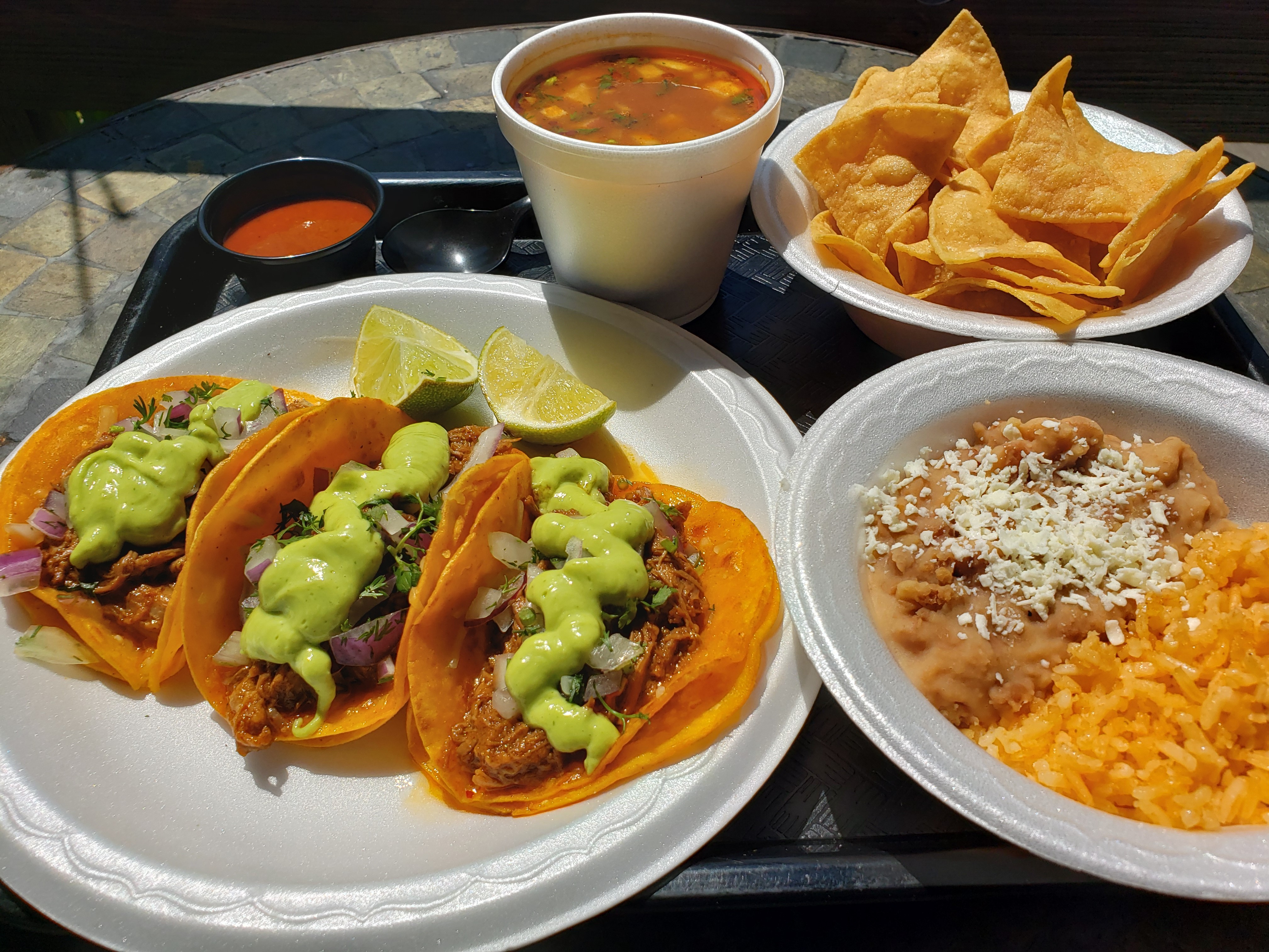 Order Birria De Res 3 Taco Plate food online from Happy Taco store, Los Angeles on bringmethat.com