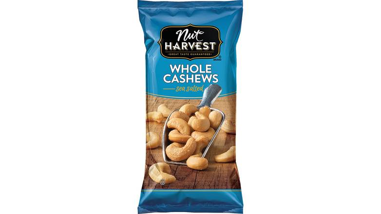 Order Nut Harvest Sea Salted Whole Cashews food online from Route 7 Food Mart store, Norwalk on bringmethat.com