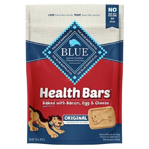 Order Blue Buffalo Health Bars with Bacon, Egg & Cheese for Dogs Bacon, Egg & Cheese - 16.0 OZ food online from Walgreens store, Oklahoma City on bringmethat.com