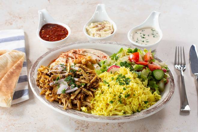Order Chicken Shawarma Plate food online from Shawarma House store, Garden Grove on bringmethat.com