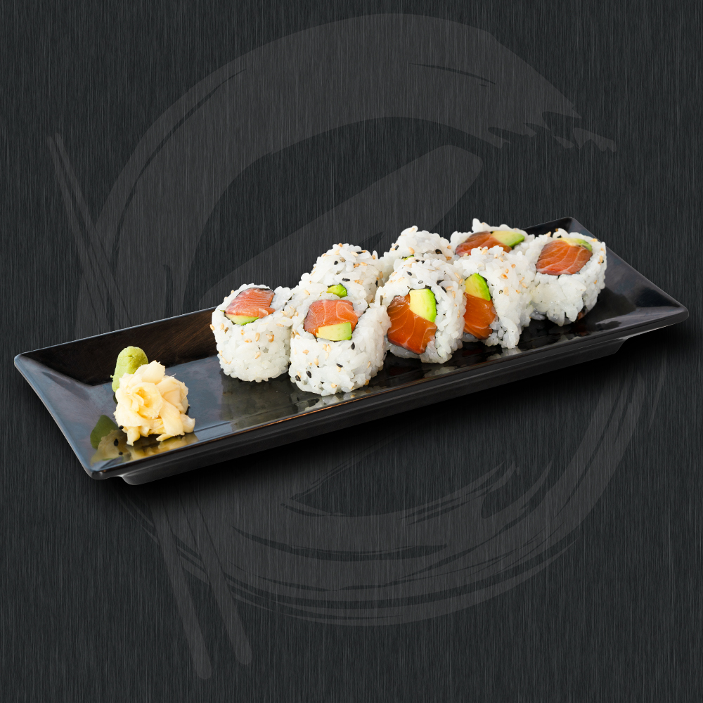 Order Salmon Avocado Roll food online from Zane Japanese Eatery store, Germantown on bringmethat.com