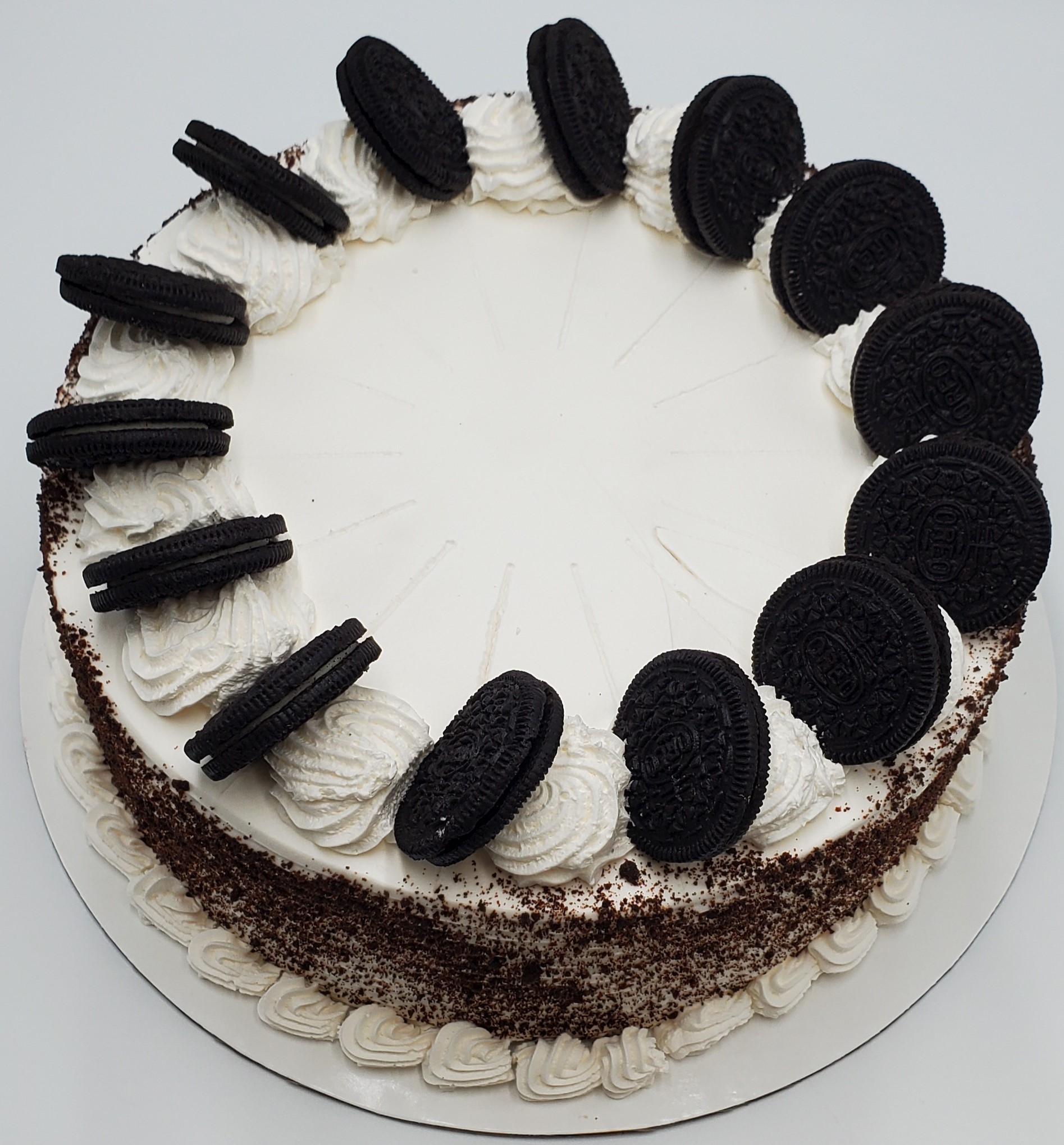 Order 10" Cookies and Cream Torte food online from Pierre's Bakery store, Chicago on bringmethat.com