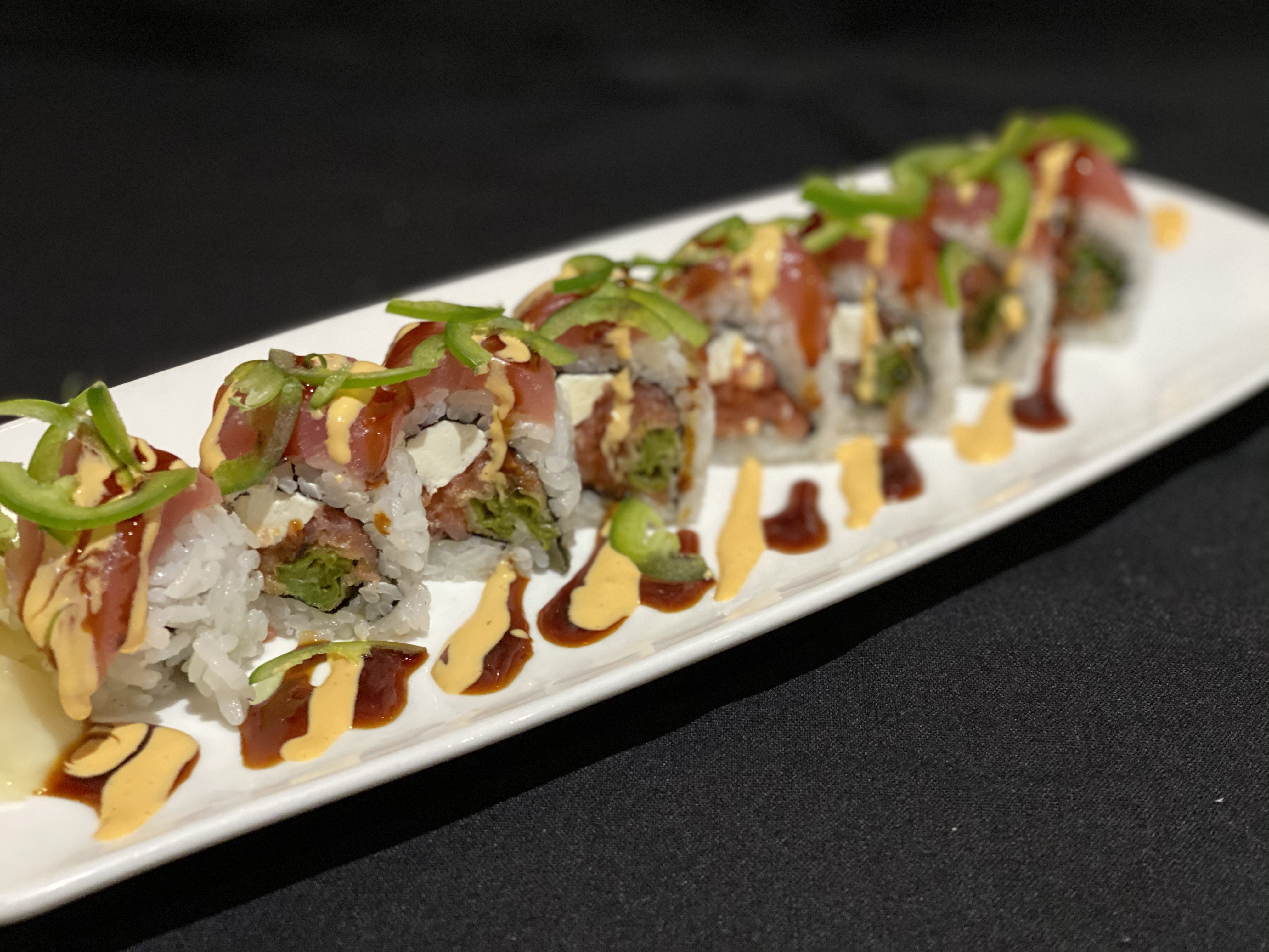 Order Shishito-Kamikaze Roll food online from Sushi Confidential store, Campbell on bringmethat.com