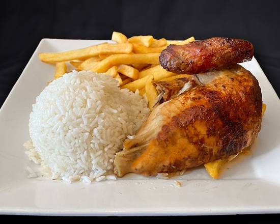Order Quarter Pollo (Chicken) with Two Sides food online from El Pollo Inka store, Rolling Hills Estates on bringmethat.com