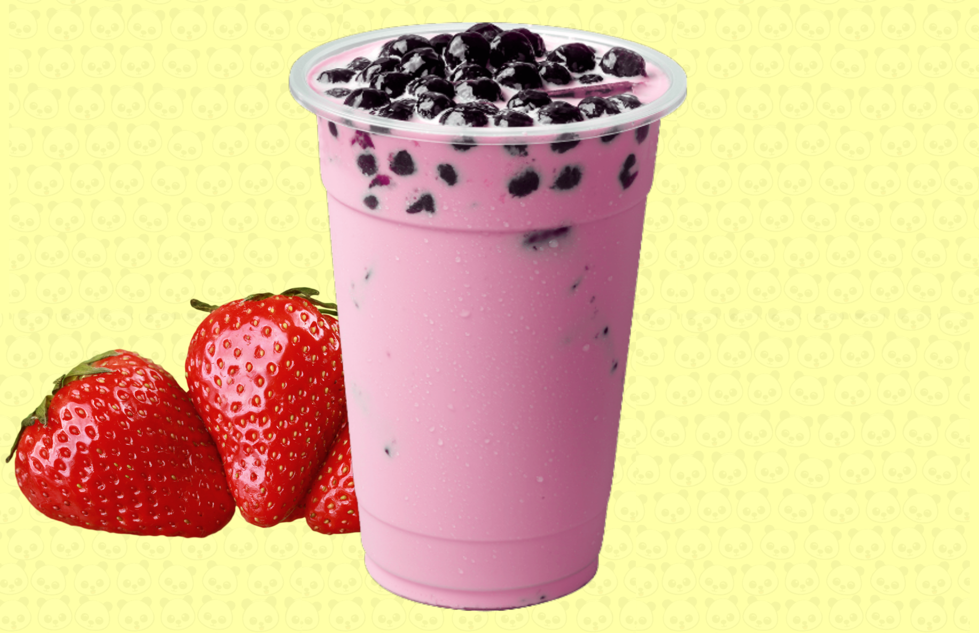 Order Strawberry Milk Tea food online from Bamboo store, San Antonio on bringmethat.com