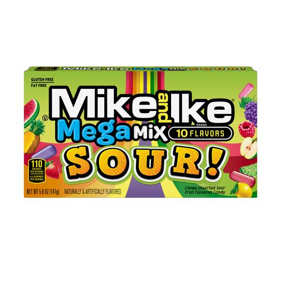Order Mike and Ike Mega Mix Sour Theater Box (5 oz) food online from Rite Aid store, Yamhill County on bringmethat.com