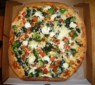 Order Veggie Lover's Pizza - Medium 14'' food online from Dominics Pizza and Restaurant store, Lawrence Township on bringmethat.com