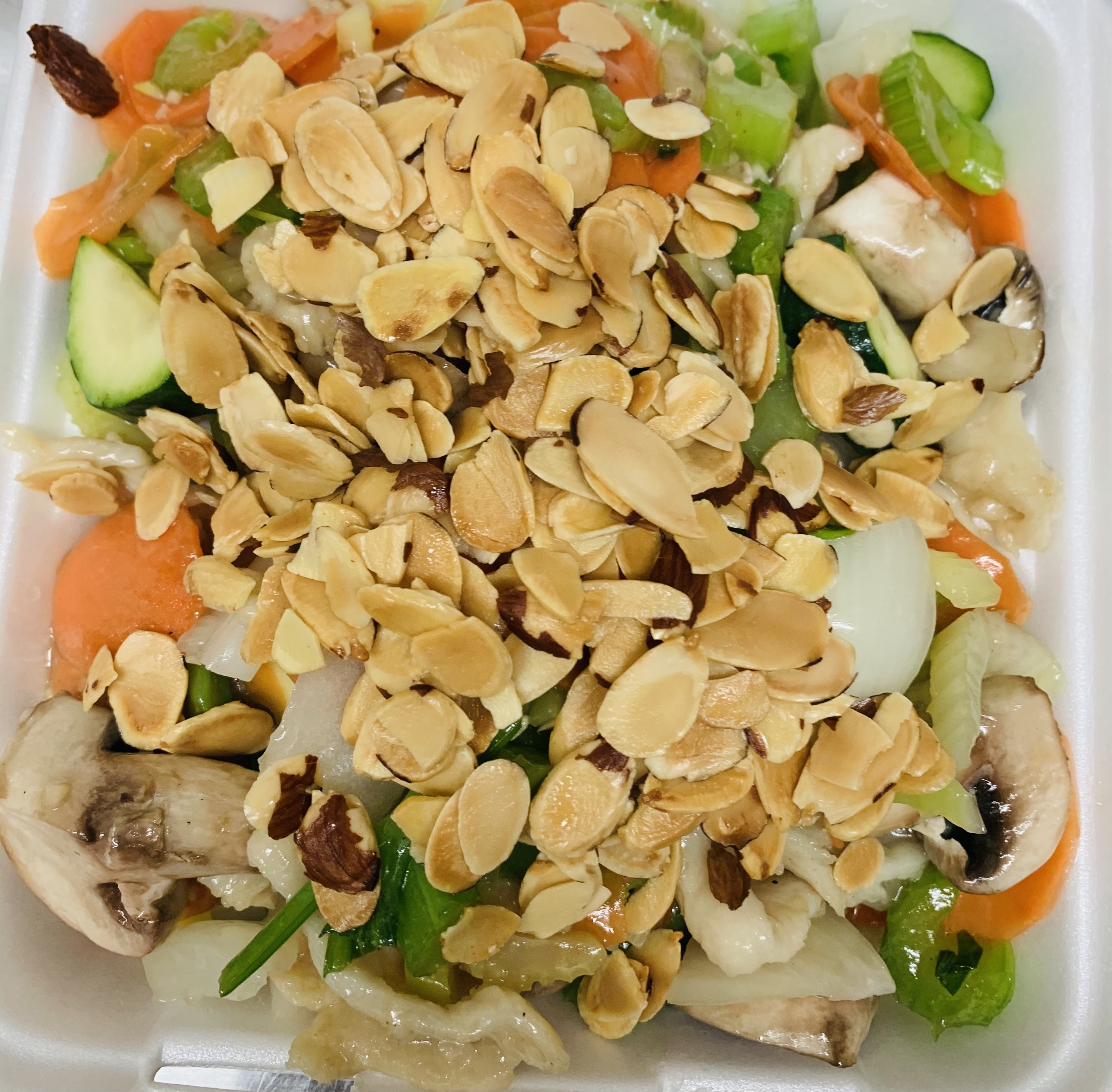 Order Almond Chicken food online from China Blue store, Corvallis on bringmethat.com