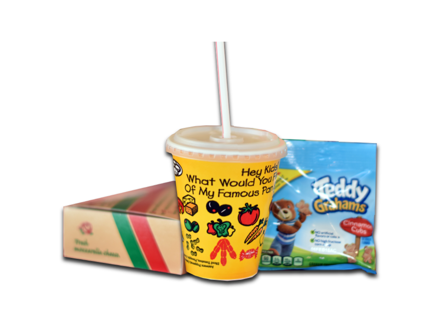 Order Kids Meal: Choice of Entree, Kids Drink and Teddy Grahams food online from Rocky Rococo store, Fond du Lac on bringmethat.com