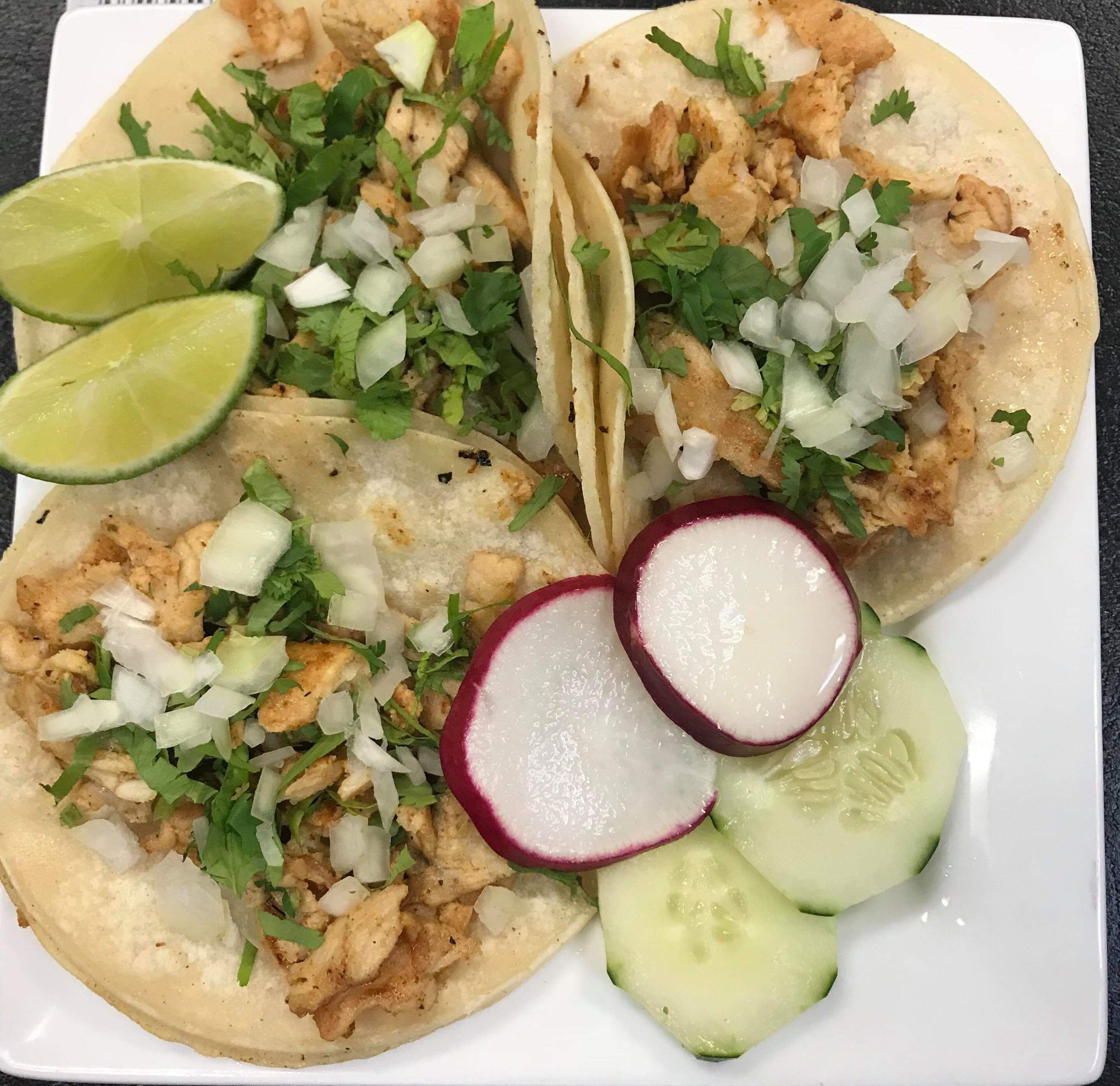 Order 3 Tacos de Pollo food online from Sazon De Mexico store, Elizabeth on bringmethat.com