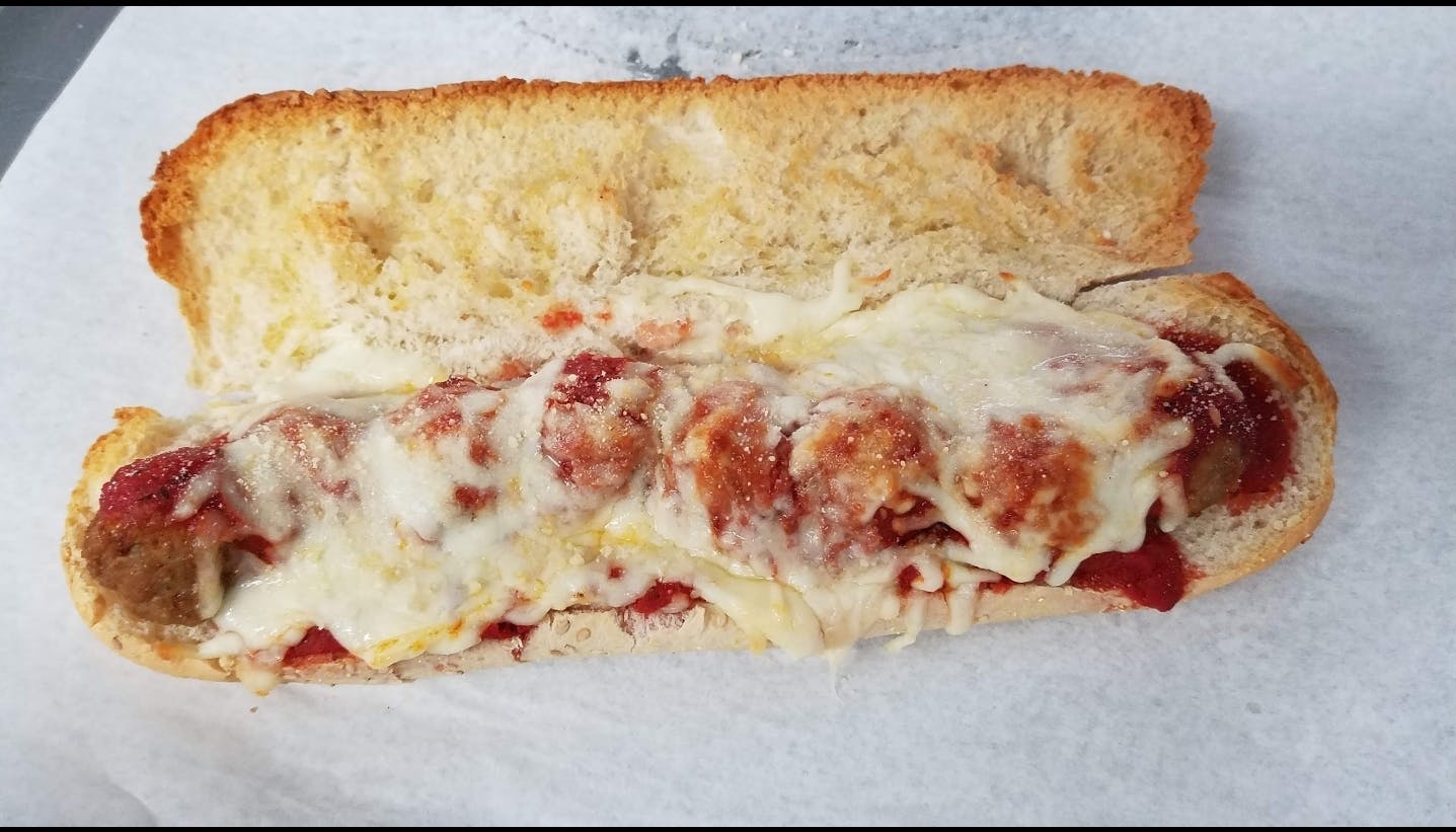 Order Meatball Sub - 10'' food online from Northside Pizza store, Hastings on bringmethat.com