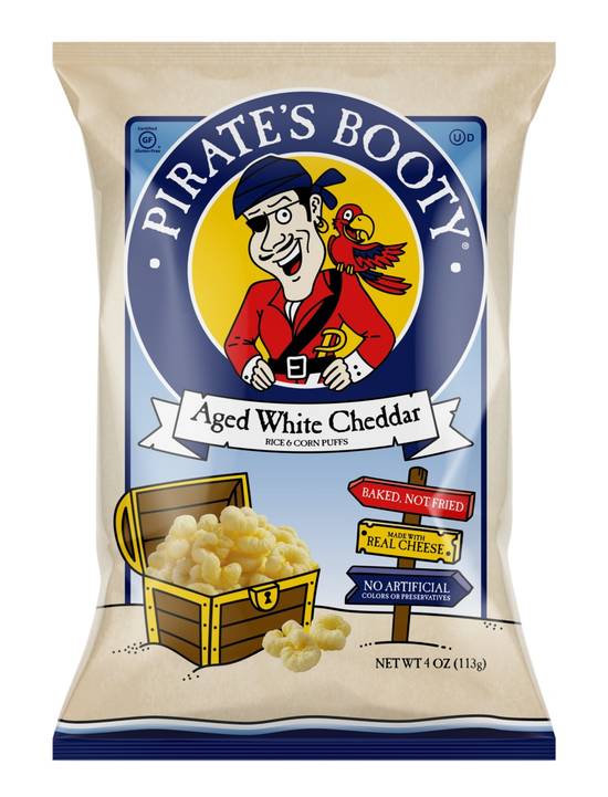 Order Pirate's Booty Baked Rice and Corn Puffs, Aged White Cheddar food online from Cvs store, CENTRAL FALLS on bringmethat.com