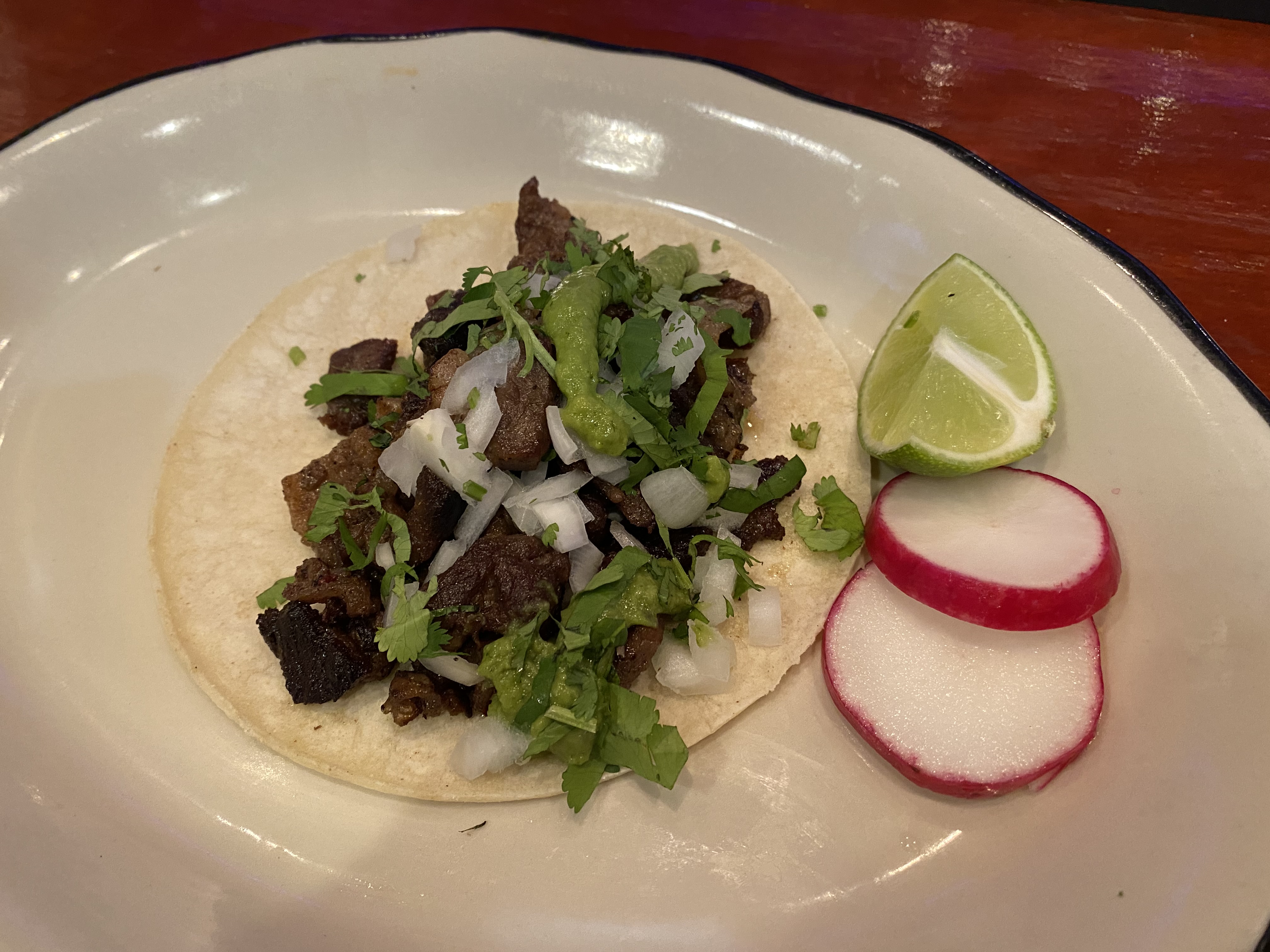 Order Carne Asada Taco  food online from Puebla Seafood store, Jackson Heights on bringmethat.com