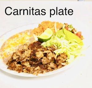 Order 7. Carnitas food online from Super Burritos Mexican Food store, Redding on bringmethat.com