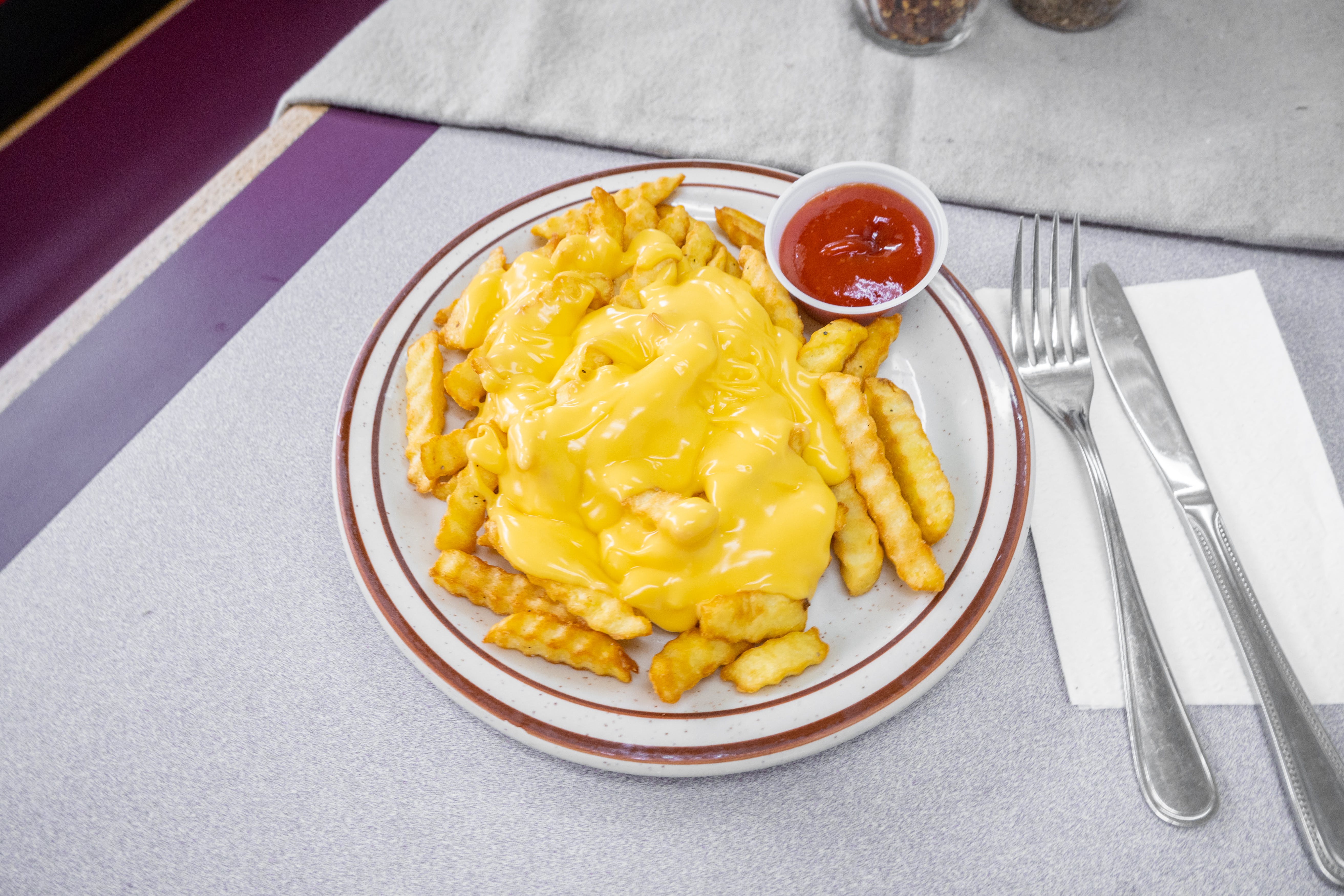 Order Cheese Fries - Appetizer food online from Elite Pizzeria store, Burlington on bringmethat.com