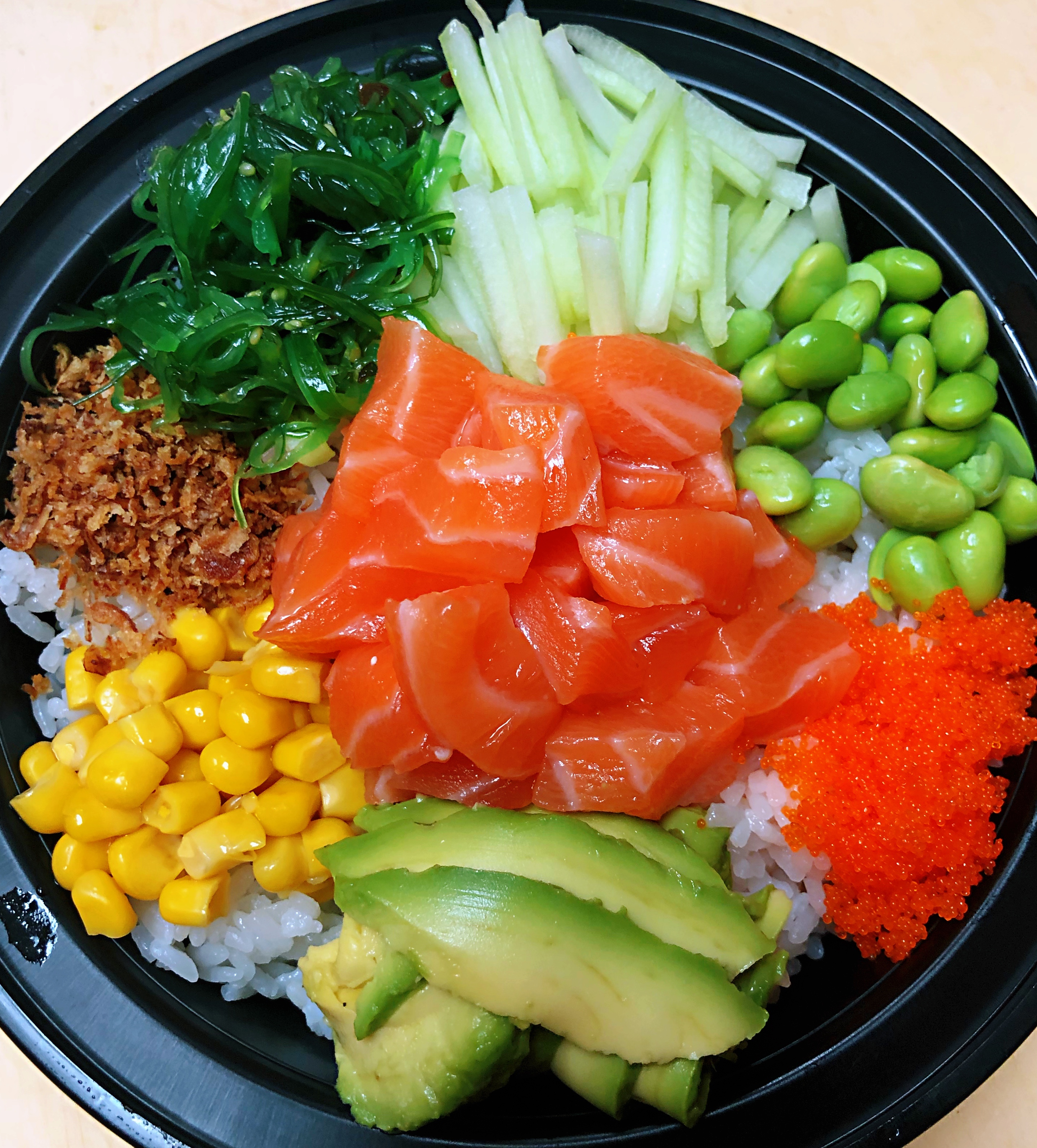 Order JB 1.Salmon poke bowl   food online from Asian Express store, Highland Park on bringmethat.com