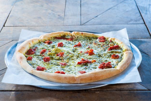 Order Basil Pesto Pizza food online from Mama's Famous Pizza & Heros store, Tucson on bringmethat.com