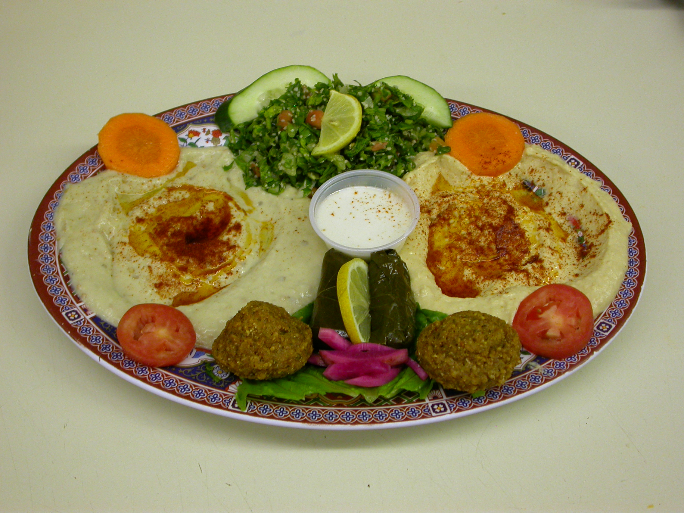 Order Vegetarian Platter (V) food online from Ali Baba store, Newark on bringmethat.com