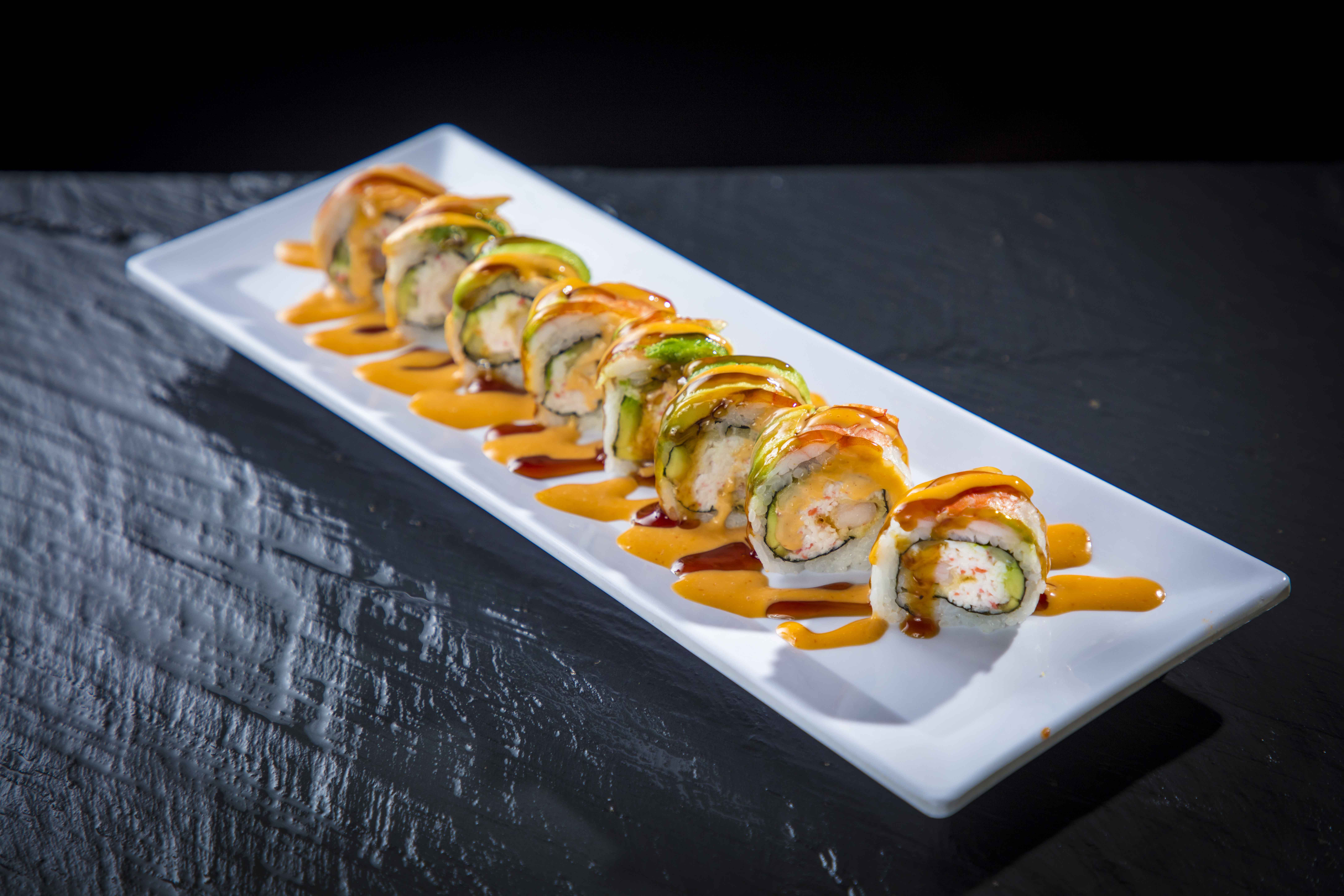Order Shrimp Lover Roll food online from Sushi Okoku store, Riverside on bringmethat.com