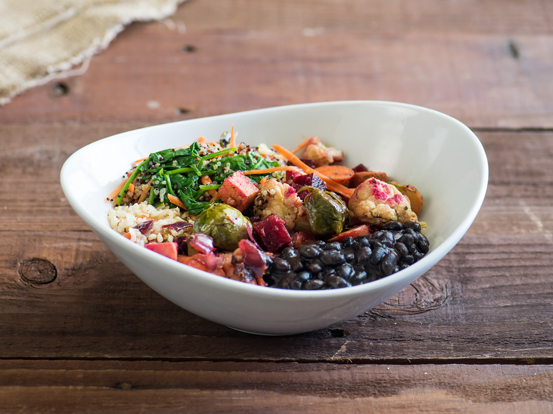 Order Seasonal Roasted Veggie Bowl food online from Sharky Woodfired Mexican Grill store, Calabasas on bringmethat.com