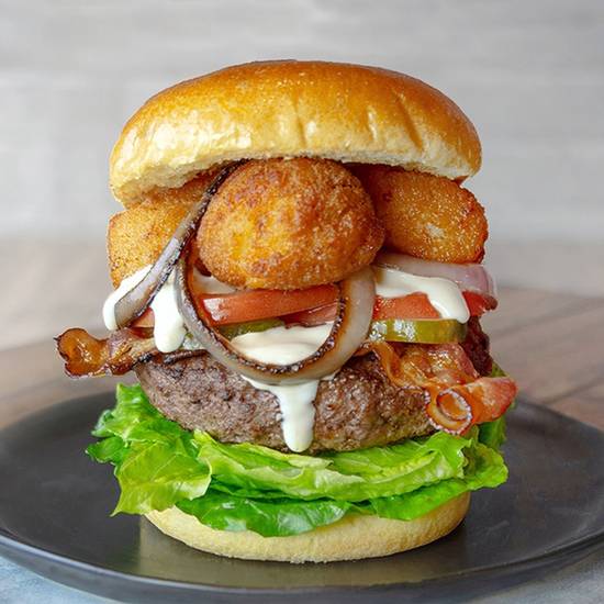 Order MacDaddy Burger food online from Hurricane Sports Grill store, Wichita on bringmethat.com