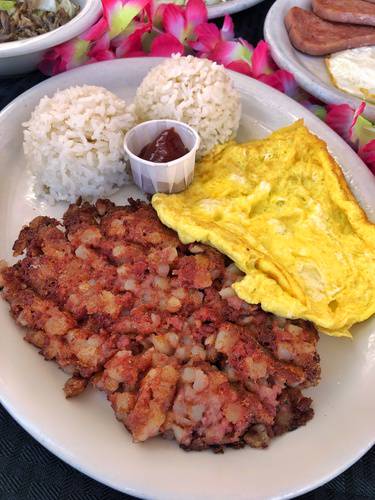 Order Corned Beef Hash Breakfast food online from Aloha Kitchen store, Las Vegas on bringmethat.com