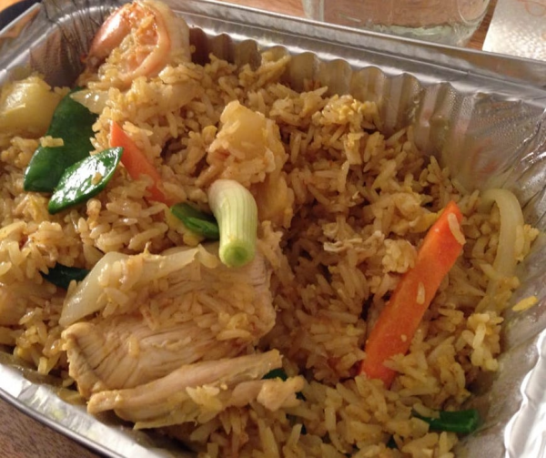 Order FR5. Pineapple Fried Rice food online from S & I to Go store, Allston on bringmethat.com