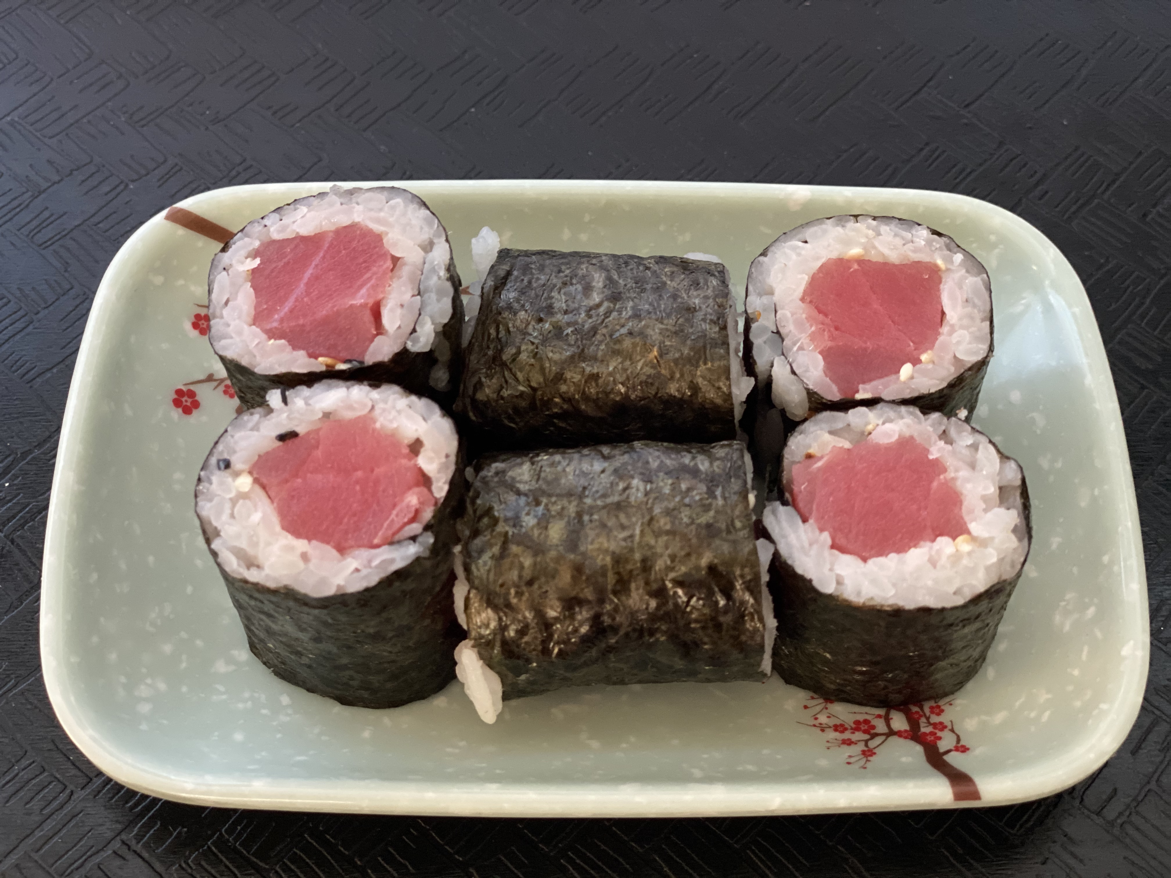 Order 65. Tuna Roll 吞拿鱼卷 food online from Tengu Sushi store, Newport on bringmethat.com