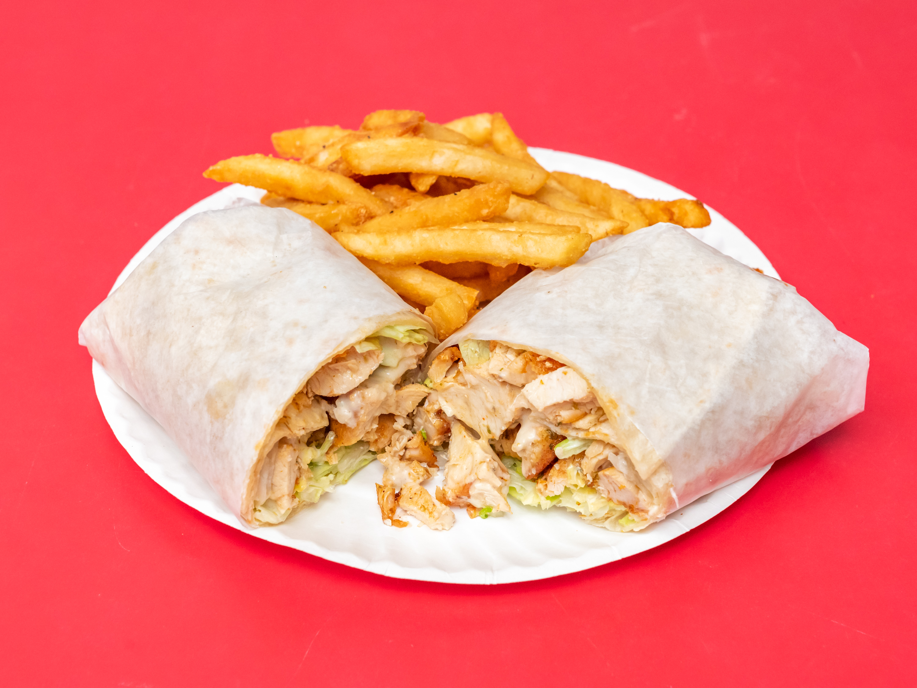 Order Grilled Chicken Caesar Wrap food online from Pizza Time store, Hartford on bringmethat.com