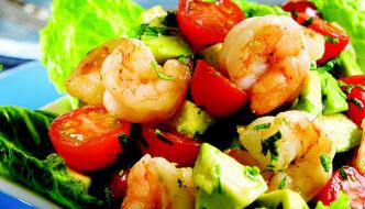 Order Garden Salad with Shrimp food online from Gulf Greek Pizza store, Milford on bringmethat.com