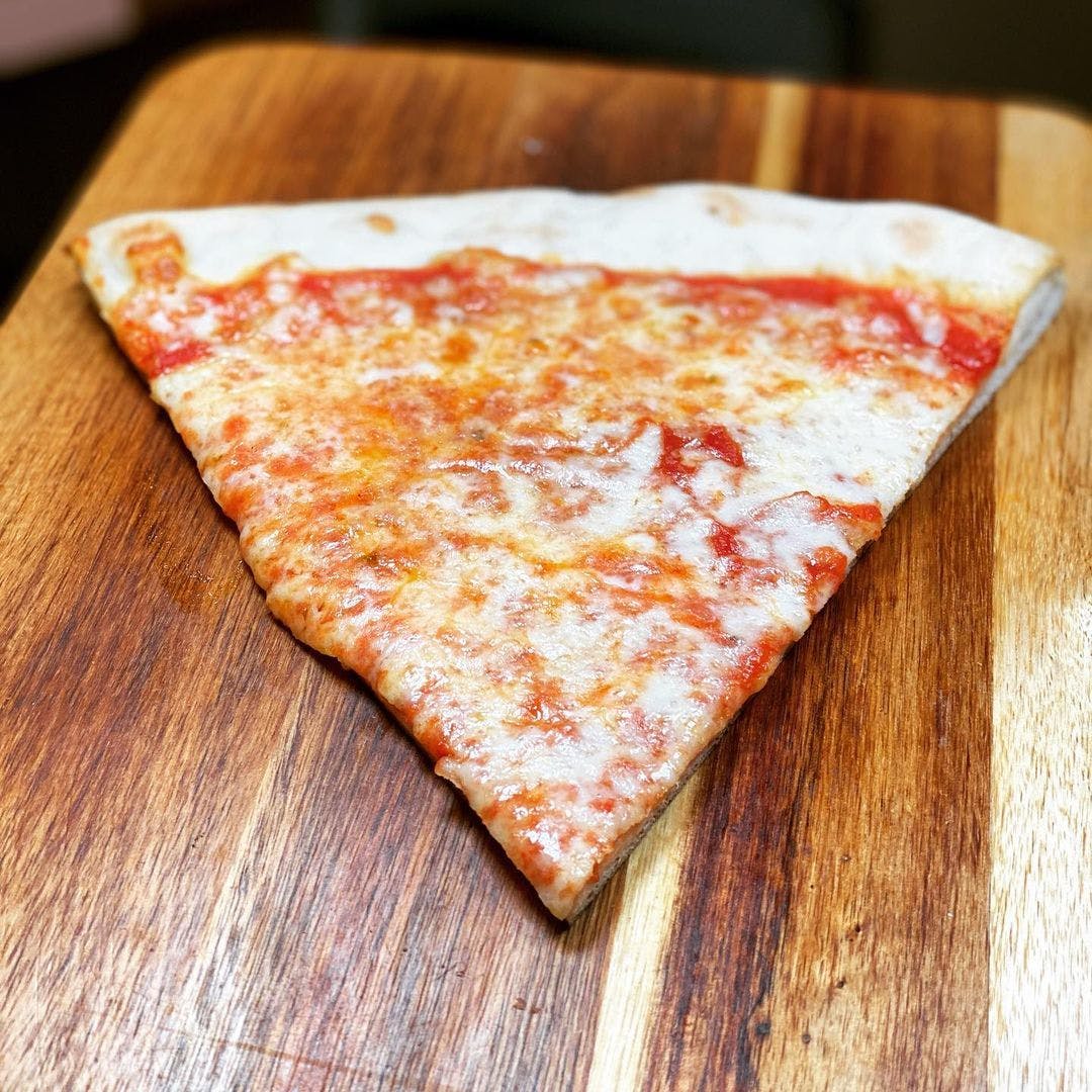 Order Round Cheese Pizza Slice - Slice food online from Frank's Pizza store, Rockaway on bringmethat.com