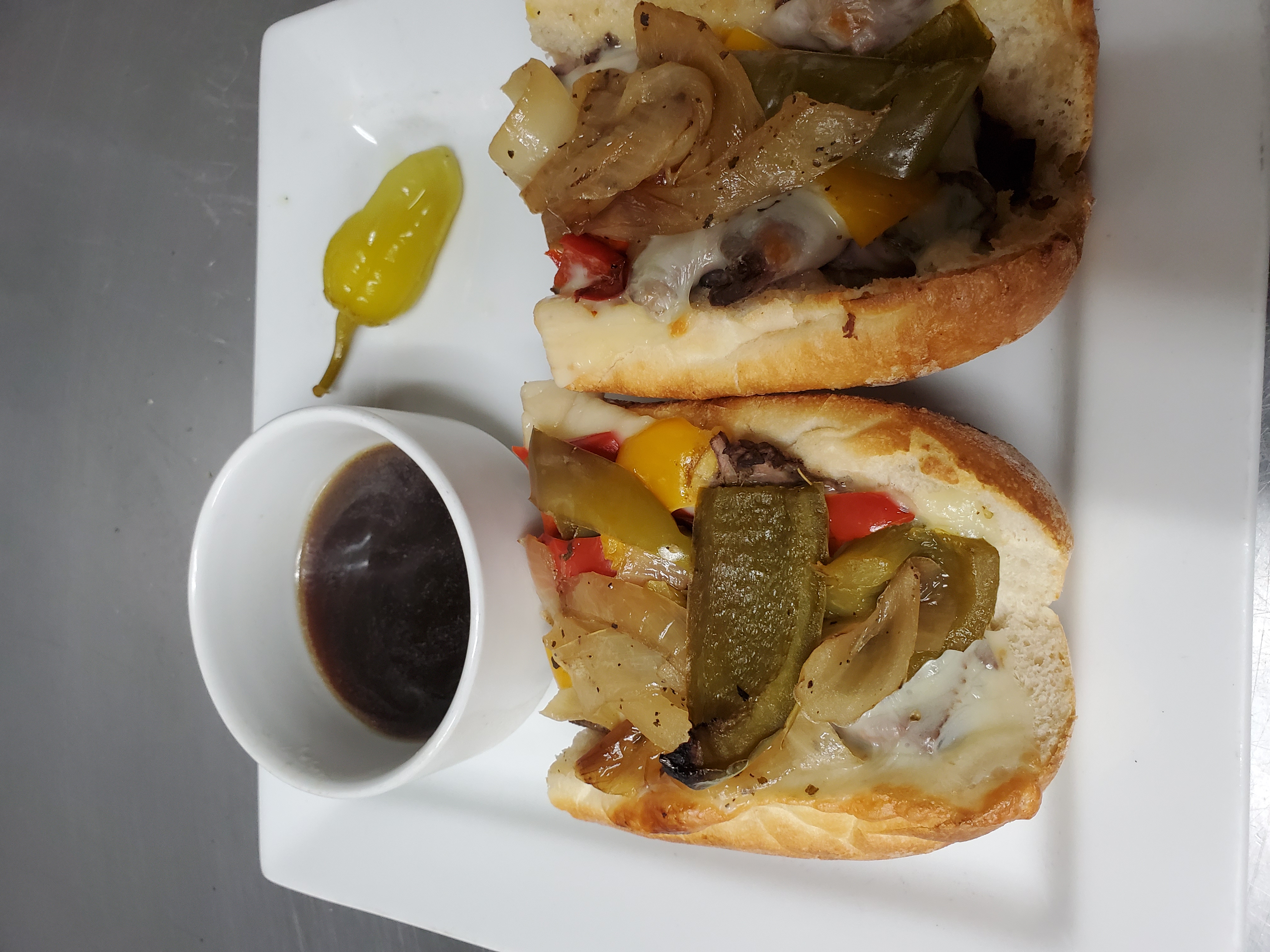 Order Roast Beef Sandwich with peppers and onions food online from Joe Boccardi's Ristorante store, Saint Louis on bringmethat.com
