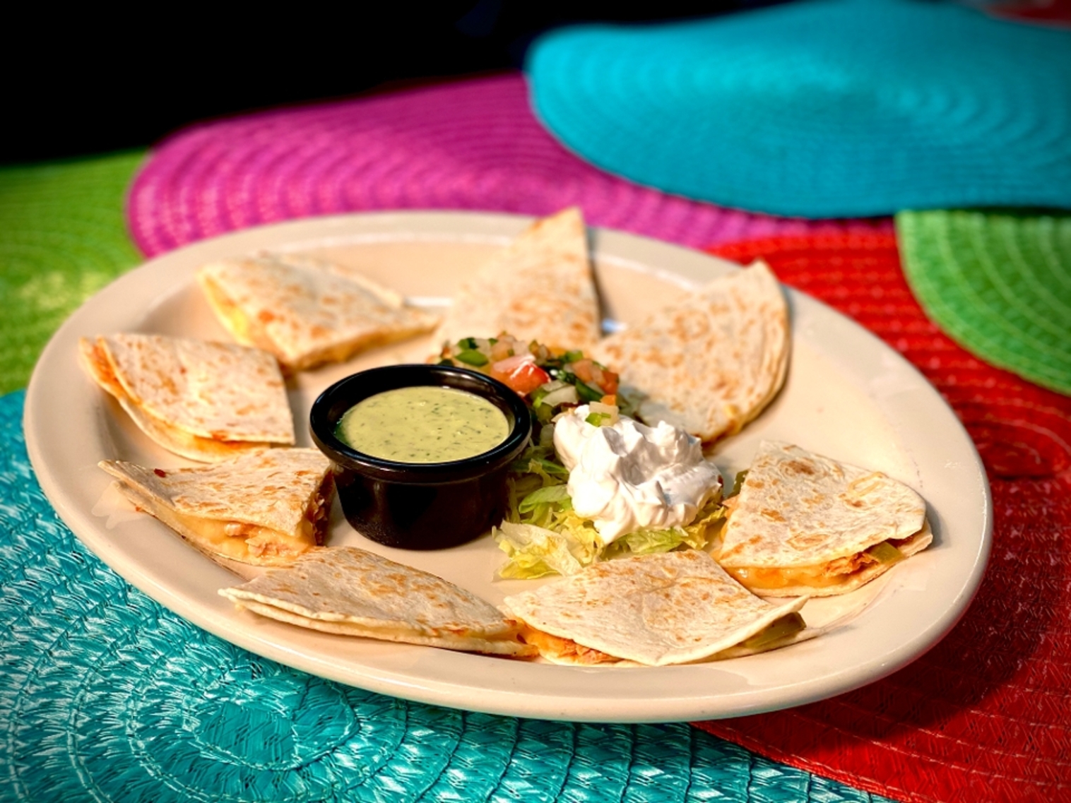 Order Mini Chicken Quesadillas food online from Fiesta mexicana store, Chicago on bringmethat.com