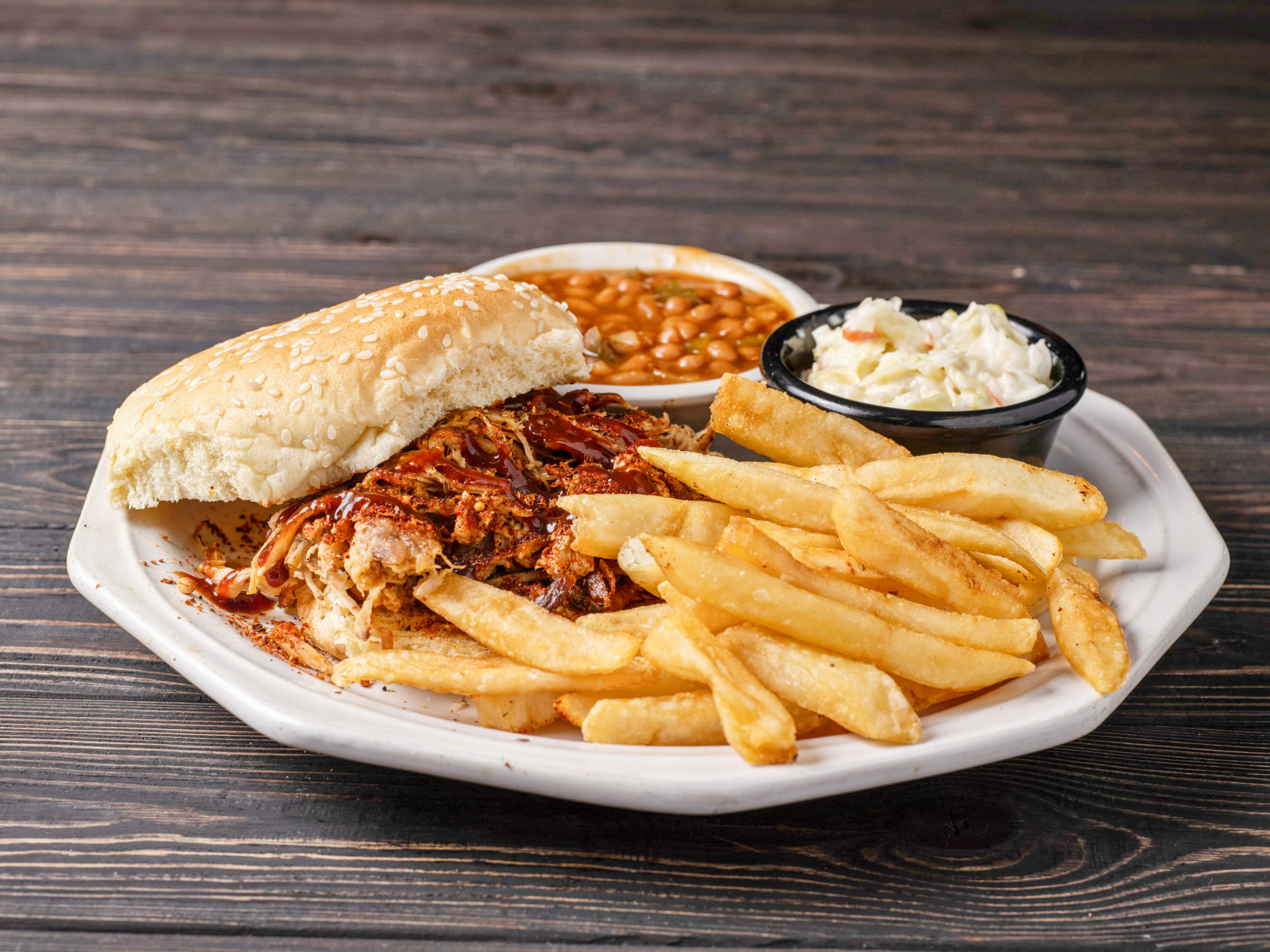 Order Pulled Pork Sandwich Combo food online from Runway Grille store, Memphis on bringmethat.com