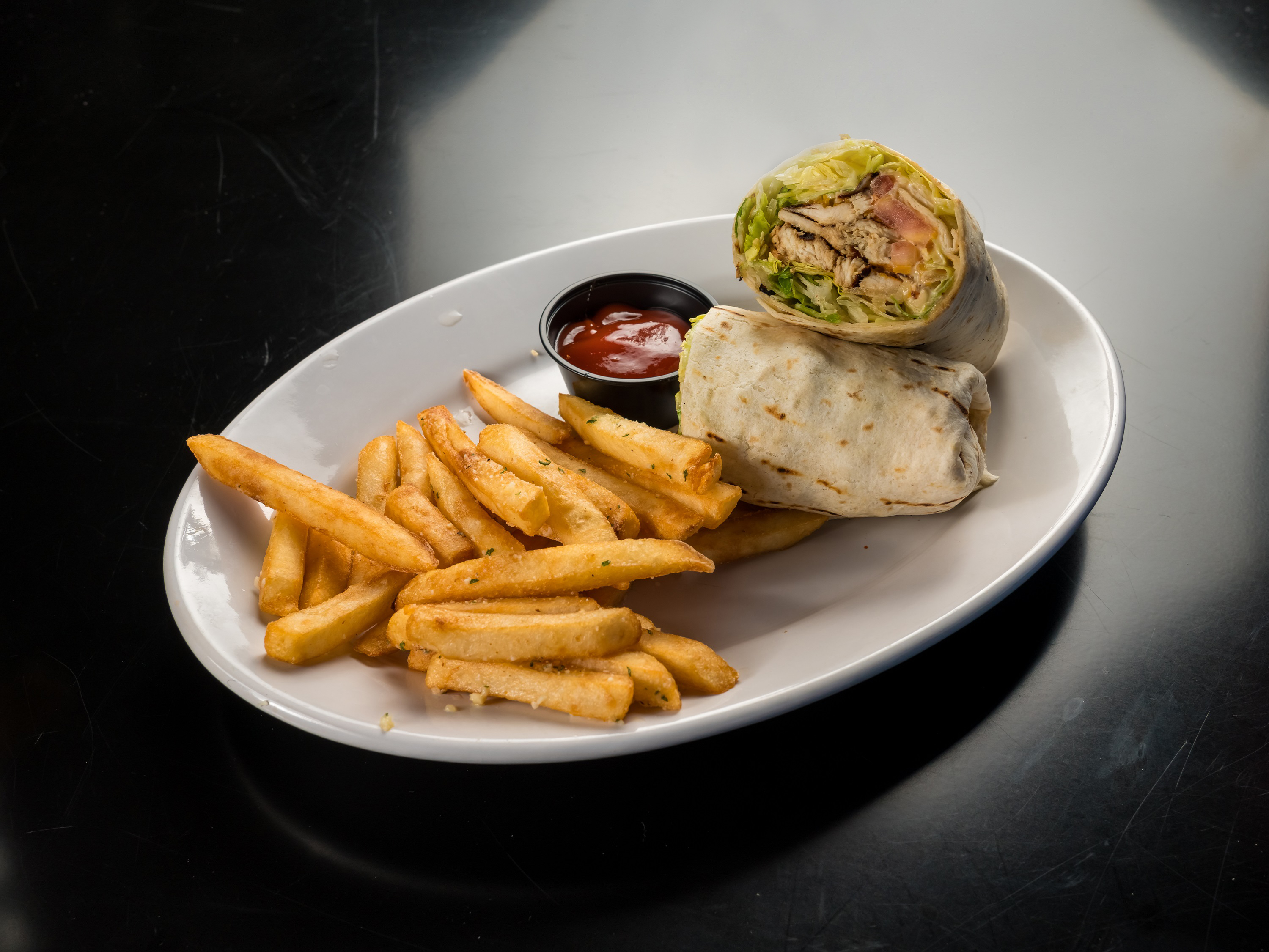 Order Chicken Caesar Salad Wrap food online from Rudi's store, Patchogue on bringmethat.com