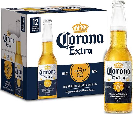 Order Corona Extra - 12 Bottles food online from Lone Star store, Gainesville on bringmethat.com