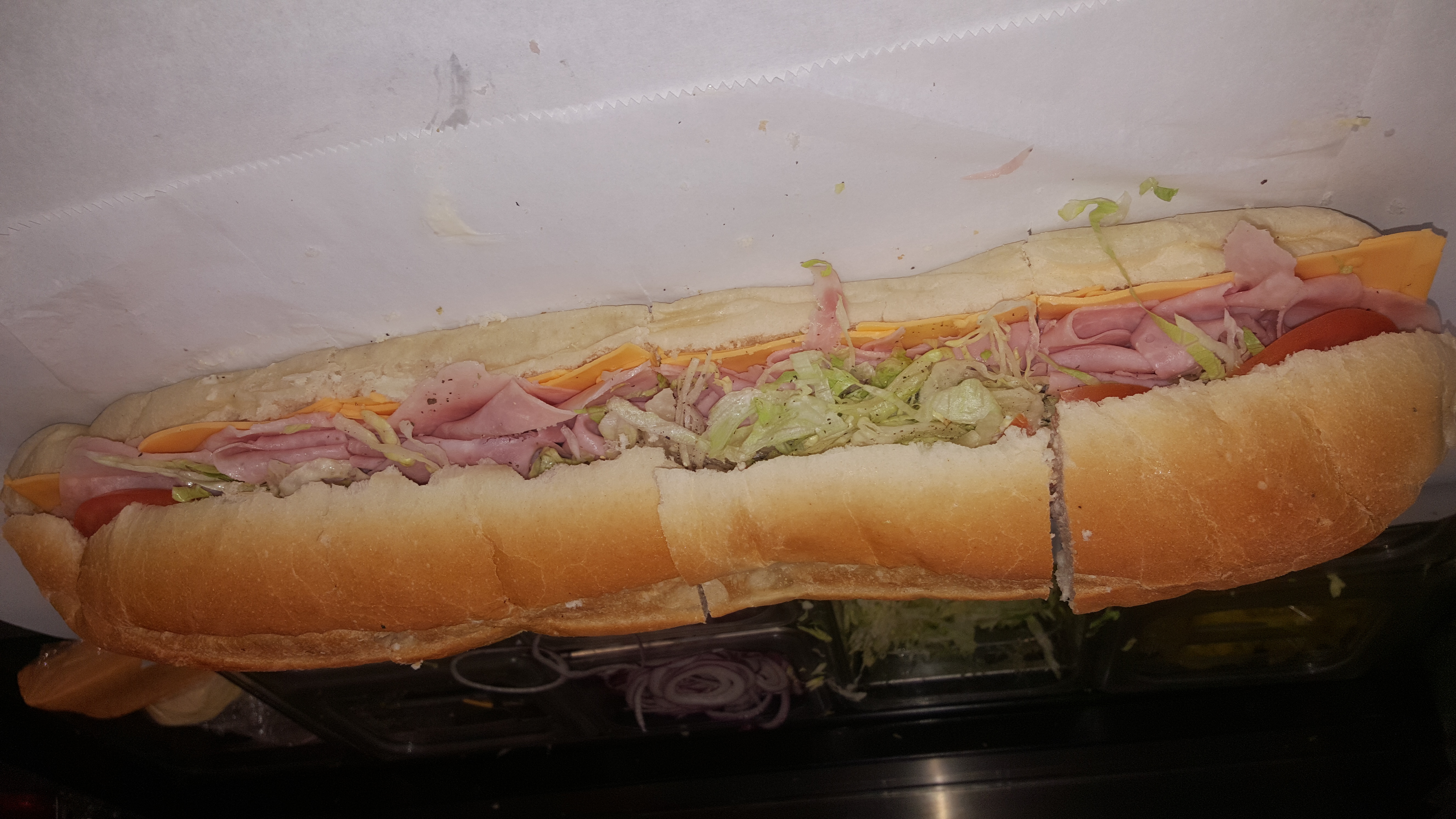 Order Large Ham And Cheese Sub food online from Super hero sub shop store, Jersey City on bringmethat.com
