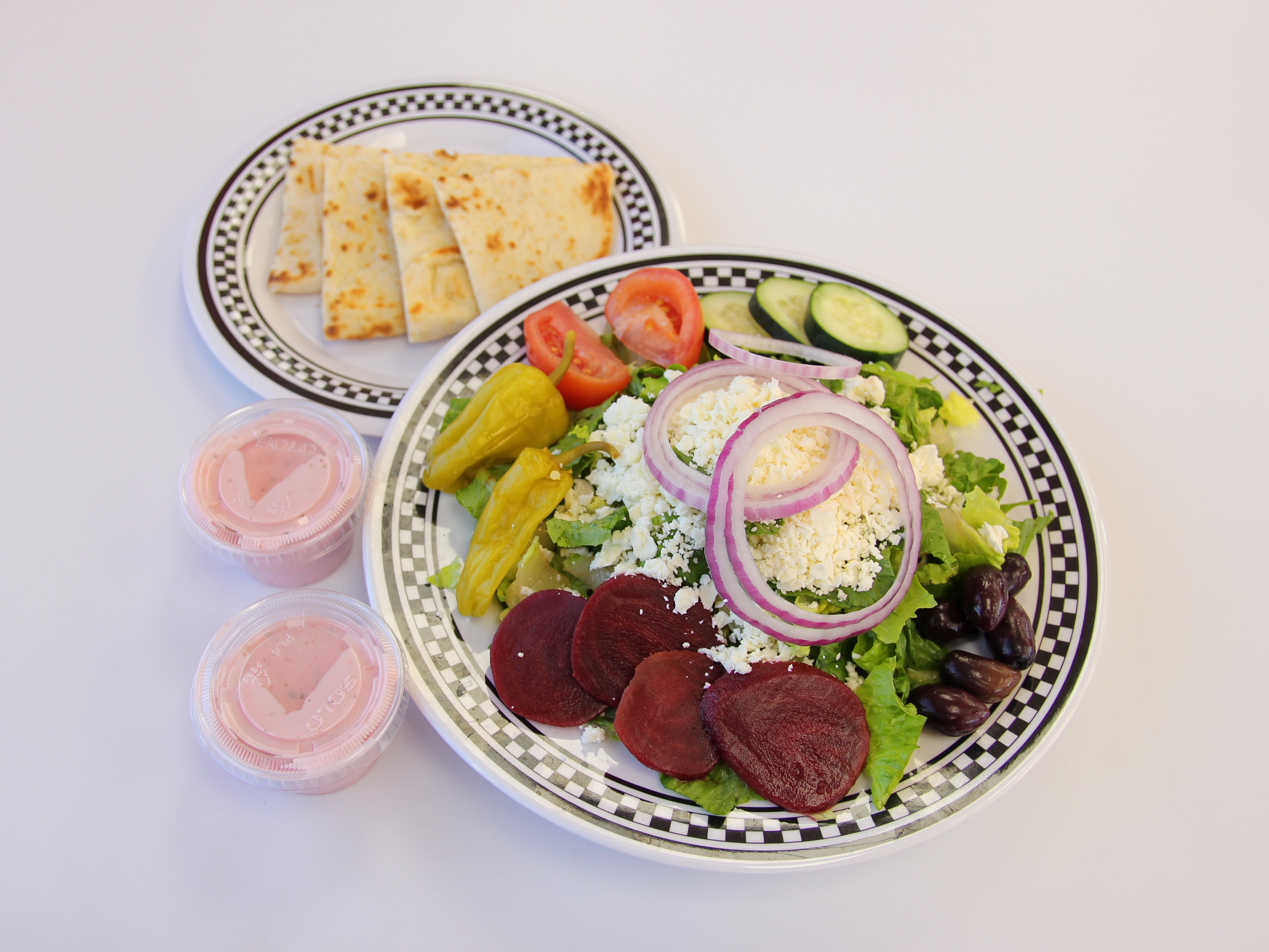 Order Greek Salad food online from Nicky Ds Coney Island store, Detroit on bringmethat.com