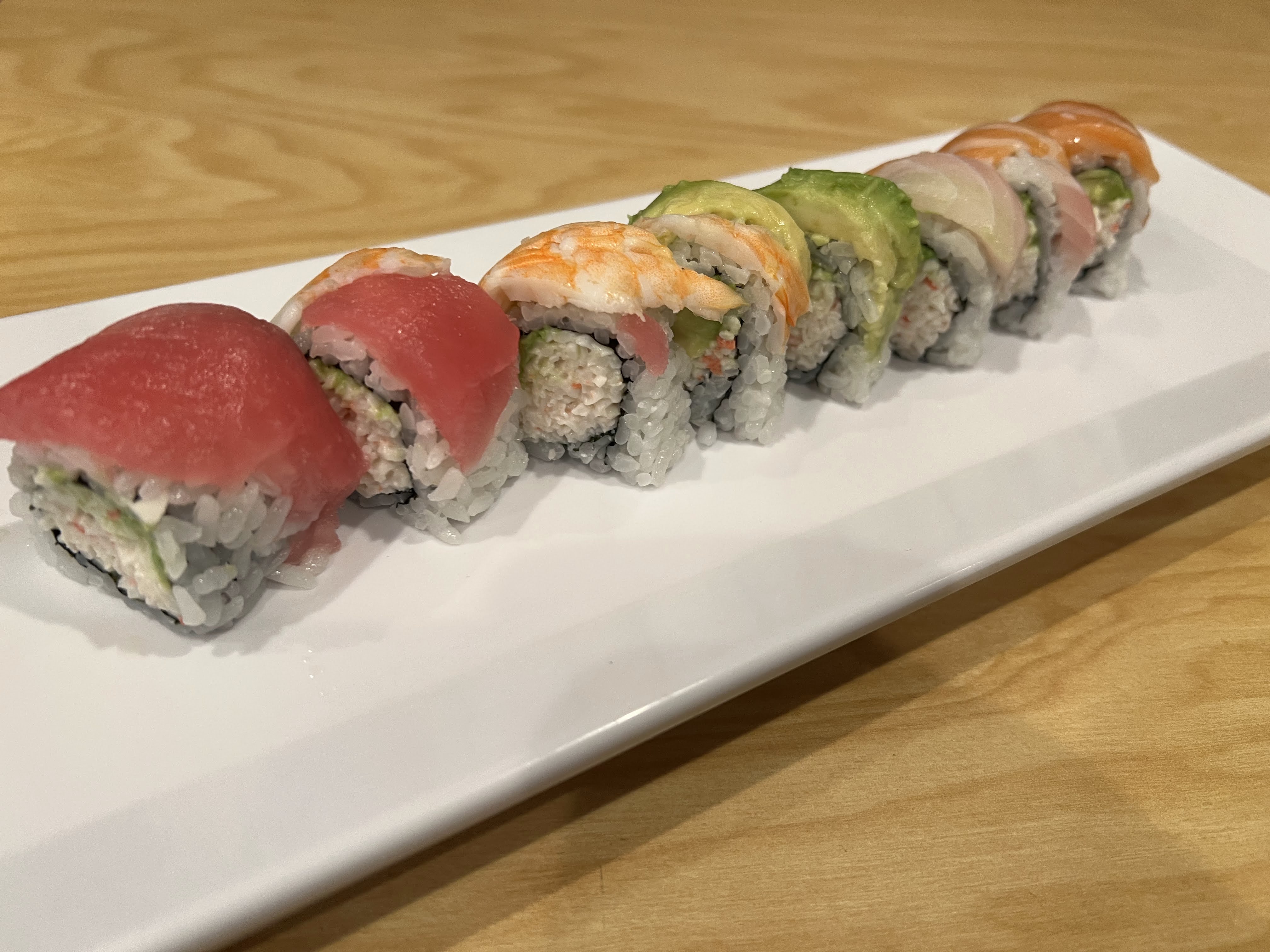 Order Rainbow Roll food online from Sushi Box store, Wylie on bringmethat.com